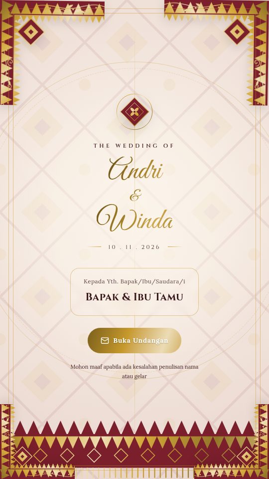 Minang Songket Maroon Emas